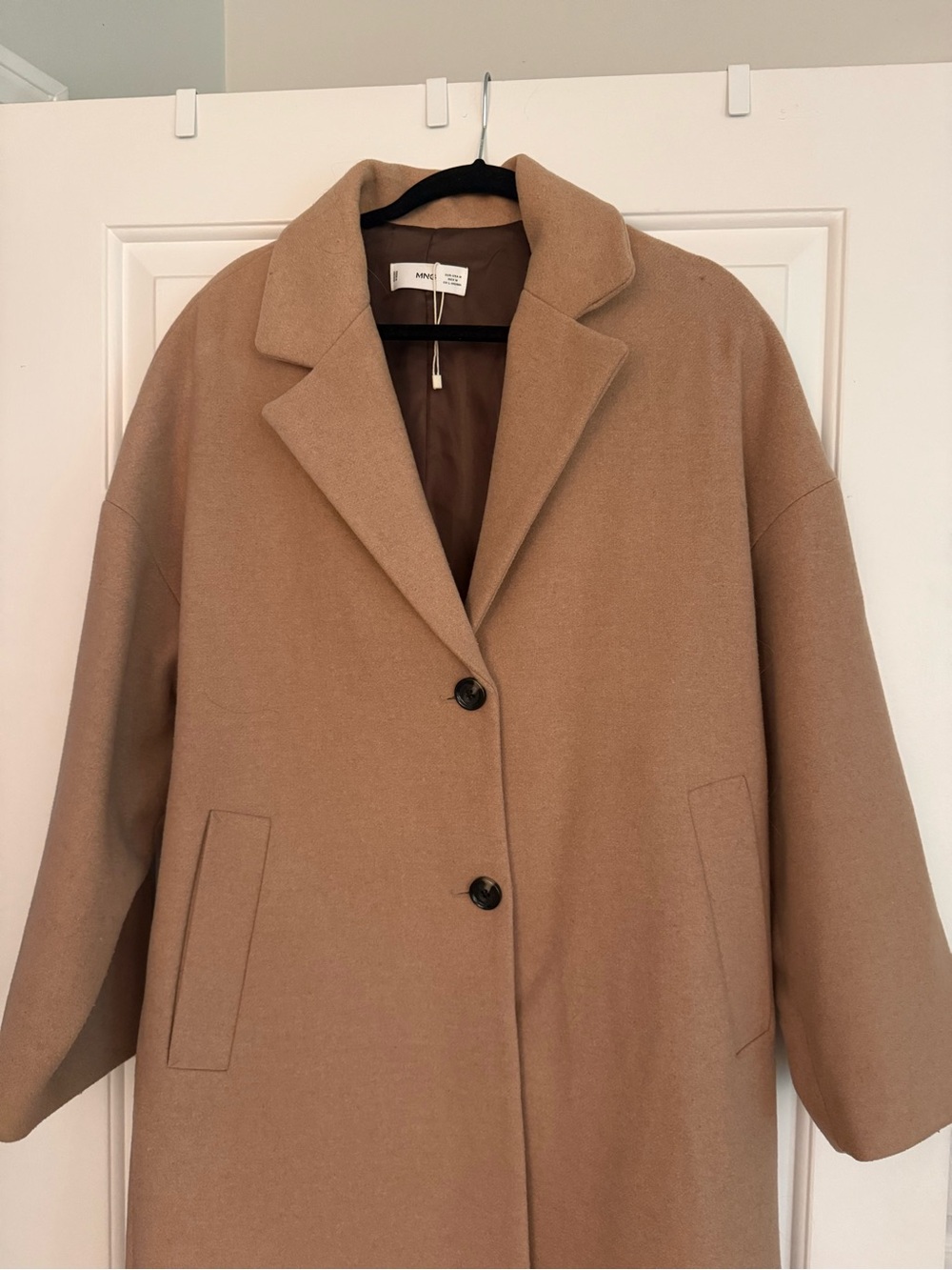 Mango Classic Camel Wool-Blend Coat - Women